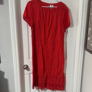 Old Navy Vibrant Red Midi Dress